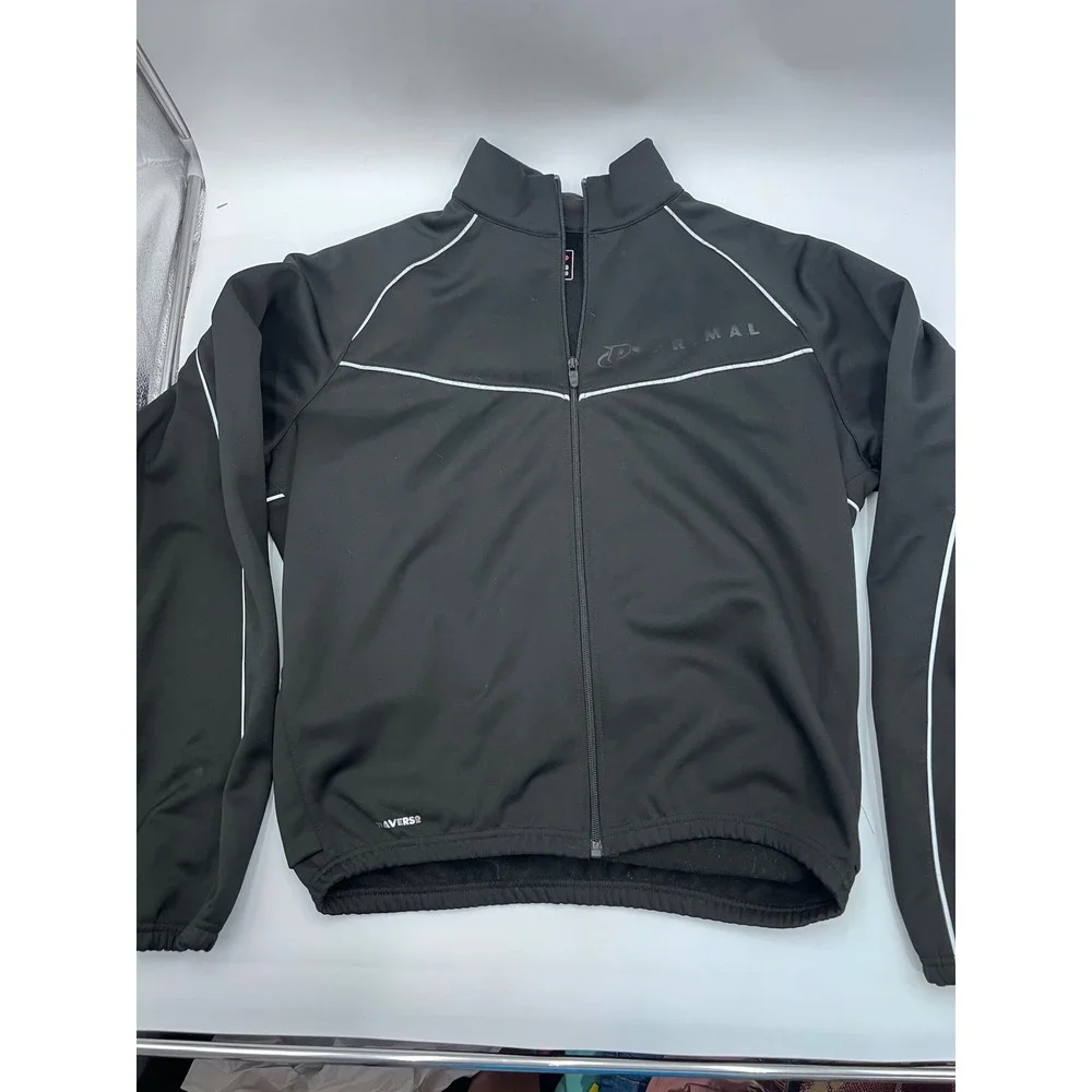 Primal Wear Traverso Mens Large Cycling Jacket Black Thermal Fleece Full Zip L